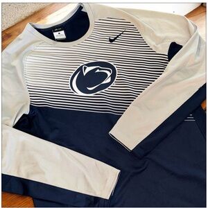 Nike Penn State Nittany Lions Shirt Mens Large Dri-Fit Long Sleeve Training PSU